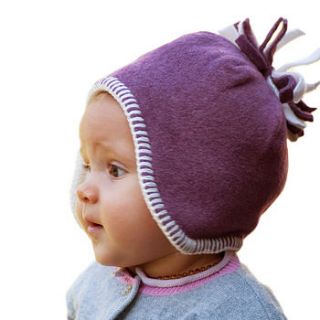 fleece baby hat by tuppence and crumble