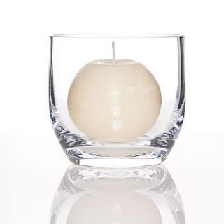 glass candle pot and candle by hortus online