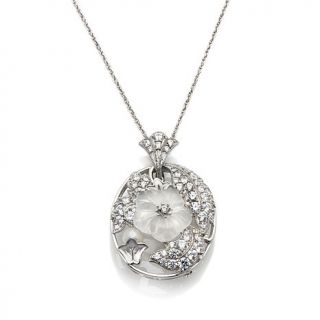Xavier Absolute™ Frosted Crystal "Flower" and Pavé Sterling Silver