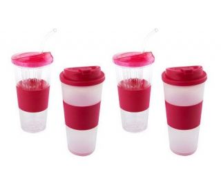 Set of 4 Hot & Cold Double Wall Infusion Tumblers —