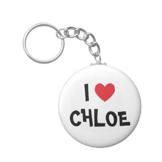 I Love Chloe Key Chains
