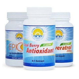 Combo Pack Amazing Antioxidants EpiCor, Resveratrol and Acai Berries Reg. Health & Personal Care