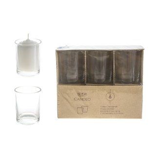 Shop Glass Votive Candle Container, Set of 6 at the  Home Dcor Store