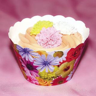summer blooms cupcake wrappers by just bake