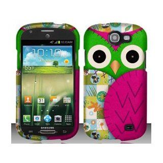 Samsung Galaxy Express i437 (AT&T) Colorful Owl Design Snap On Hard Case Protector Cover + Free Opening Tool + Free American Flag Pin Cell Phones & Accessories