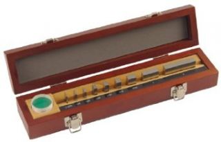 Mitutoyo Steel Rectangular Micrometer Inspection Gage Block Set with Optical Parallel, ASME Grade AS 1, 0.0625   2.0" Length (9 Blocks) Calipers