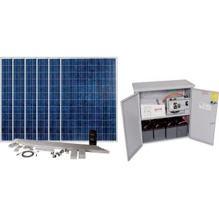 BPS Backup Solar Power Source — 4400 Watt System, 120 Volt, 4 Batteries, 6 Solar Panels, Model# 6S4448 4AGM  Complete Solar Packages