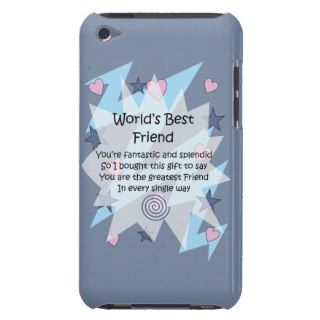 For Friend Gift with Hearts & Flowers & with Poem iPod Touch Case Mate Case