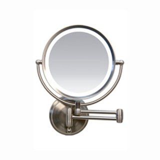 Zadro Next Generation LED Wall Mount Mirror, Satin Nickel, 1X 10X  Personal Makeup Mirrors  Beauty