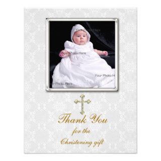 White Lace Religious Photo Card Invitations