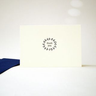 letterpress 'twig' thank you card by bobalong
