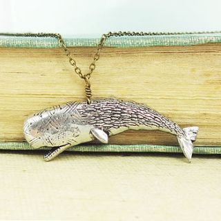 sperm whale necklace pendant pewter by wild life designs