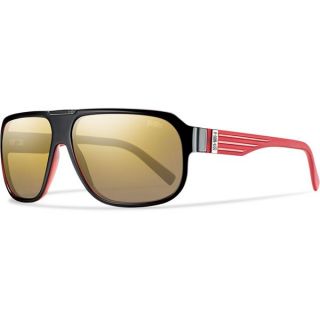 Smith Gibson Sunglasses Black Red/Polarized Gold Gradient Lens