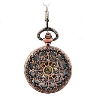 intricate heart web mechanical pocket watch by sugar + style