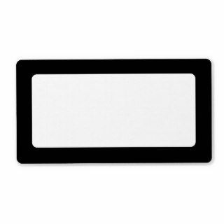 Solid black border blank shipping labels