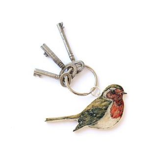 illustrated british garden bird key ring by the aviary
