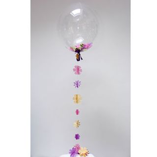flower confetti filled balloon by bubblegum balloons