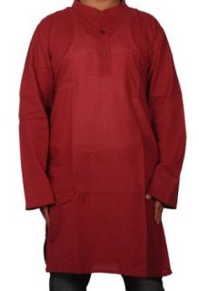 Indian Designer Cotton Yoga Dolby Casual Wear Mens Long Kurta Size Xl Clothing