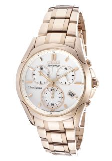 Citizen FB1153 59A  Watches,Womens Eco Drive Chronograph White Dial Light Rose Gold Tone Ion Plated Stainless Steel, Chronograph Citizen Eco Drive Watches