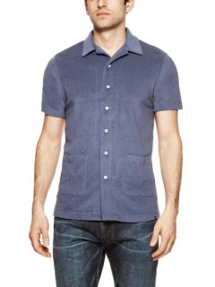 French Terry Button Front Shirt by Ben Sherman Plectrum