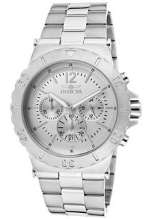 Invicta 1265  Watches,Mens Specialty/Elegant Ocean Chronograph Silver Dial Stainless Steel, Chronograph Invicta Quartz Watches
