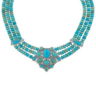 Carolyn Pollack Sterling Jewelry 16 Turquoise Necklace —