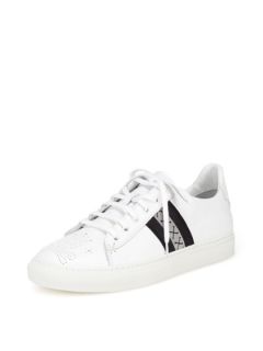White low top sneakers by Barker Black