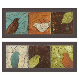 Patricia Pinto 'Lovely Birds I & II' Framed Art Print Prints