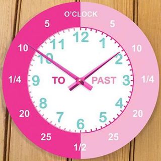 teaching wall clock by cute clocks