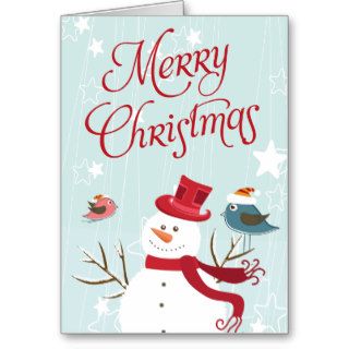 Snowman Merry Christmas Cards