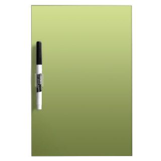 ONLY COLOR gradients   olive green Dry Erase Boards