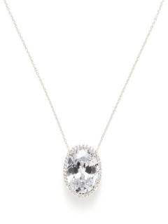 Oval CZ Pendant Necklace by CZ by Kenneth Jay Lane