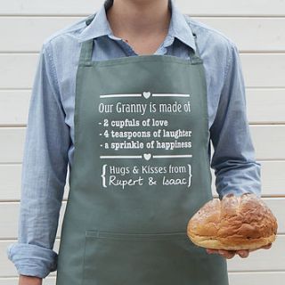 personalised mummys are made of apron by sparks clothing