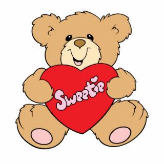 sweetie heart love valentine teddy bear design photo sculpture