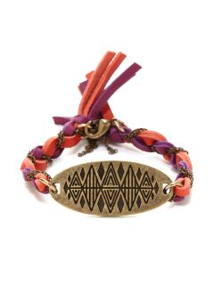 Aztec Motif Oval Station Bracelet by Ettika Jewelry