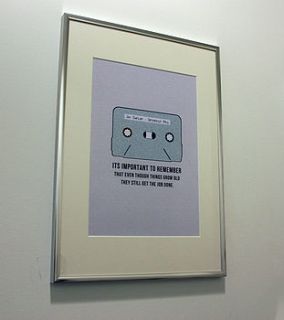 personalised mix tape poster by mixpixie