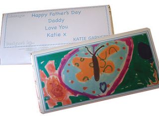 personalised child's drawing chocolate bar by tailored chocolates and gifts