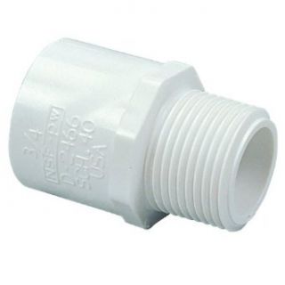 NIBCO 436 Series PVC Pipe Fitting, Adapter, Schedule 40, 3/4" Slip x NPT Male Industrial Pipe Fittings