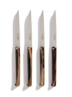 Ancestral Solid Horn Handle Table Knives (Set of 4) by Laguiole en Aubrac