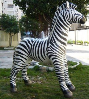Incredibly Lifelike Giant Inflatable Zebra (H 88 inches)   with Free 12 volt (car cigarette charger) electric pump Toys & Games