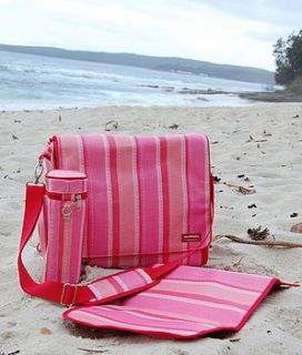 striped changing bag by anna&sally