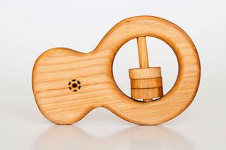 classic organic wooden rattle by wooden toy gallery