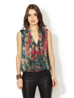 Hold Me Closer Open Back Silk Blouse by Haute Hippie