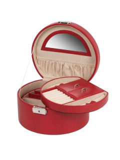 Round Red Jewelry Box by Wolf Designs Inc.