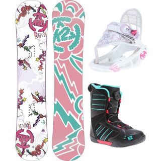 K2 Lil Kandi Grom Pack Snowboard 110 w/ Boots/Bindings   Girls