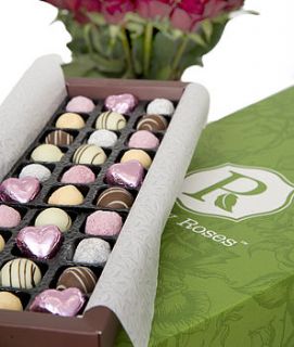 roses and champagne chocolates by martin's chocolatier