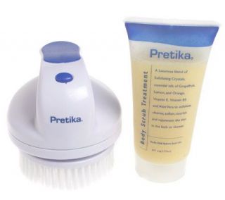 Pretika Spa Exfoliating Body Scrub Set with Rotating Brush —