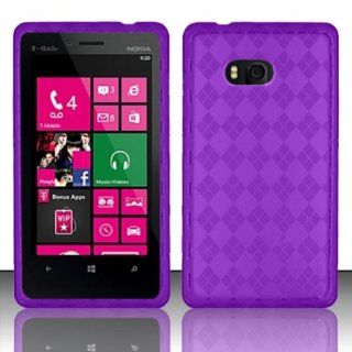 For Nokia Lumia 810 (T Mobile) TPU Candy Cover   Purple TPU Cell Phones & Accessories