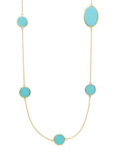 Turquoise Station Necklace by Soixante Neuf
