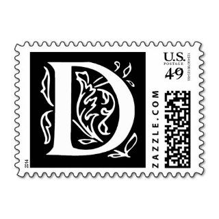 Fancy Letter D Postage Stamp